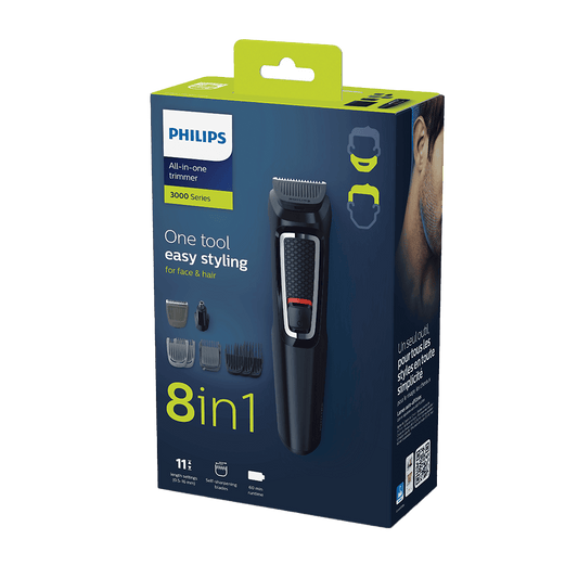 Aparador de barba e cabelo multifunções 8 em 1