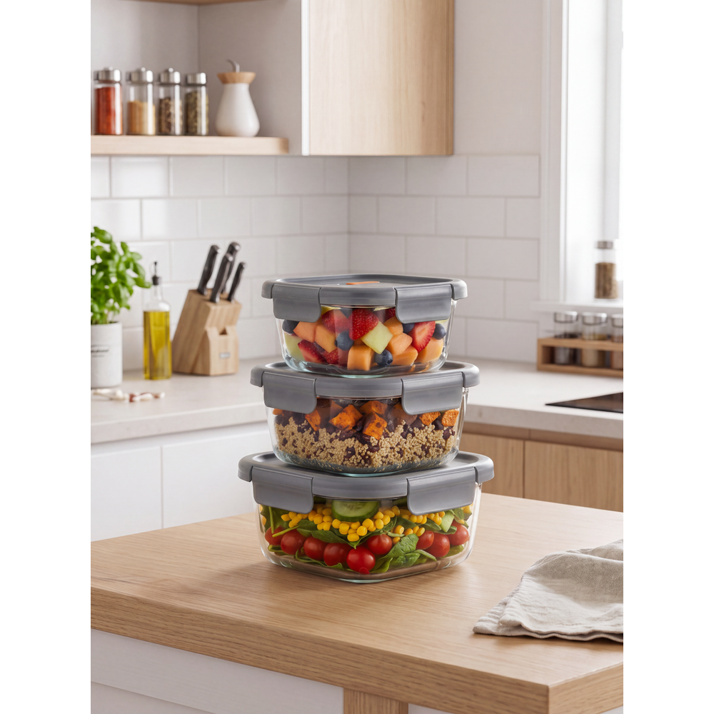 Conjunto de 3 Tupperwares